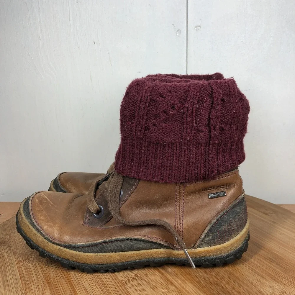 Merrell Dauphine Womens size 8 shoes brown leather waterproof winter boots